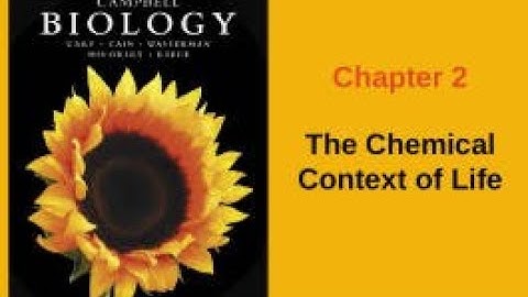 chapter 2 the chemical context of life