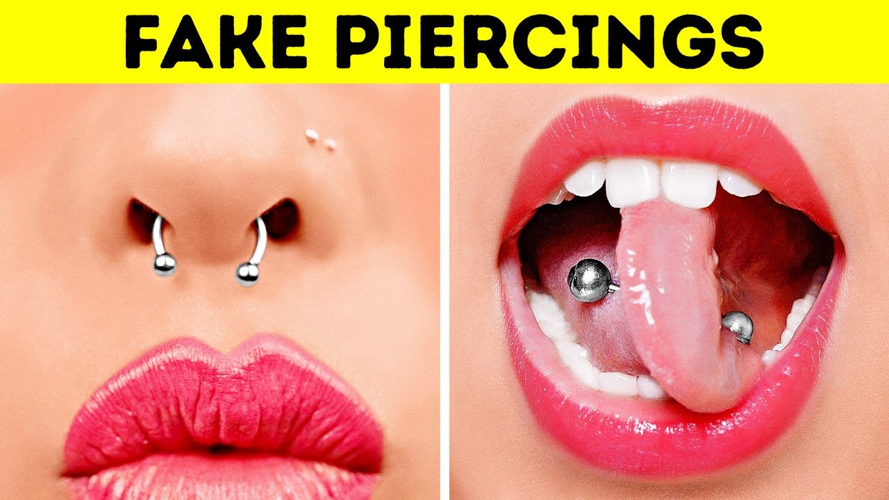 DIY Fake Piercings At Home || 28 Creative Girly DIYs and Hacks