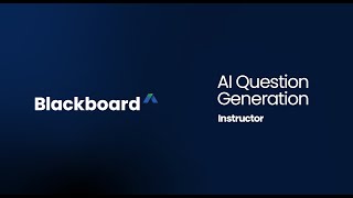 AI Question Generation in Blackboard