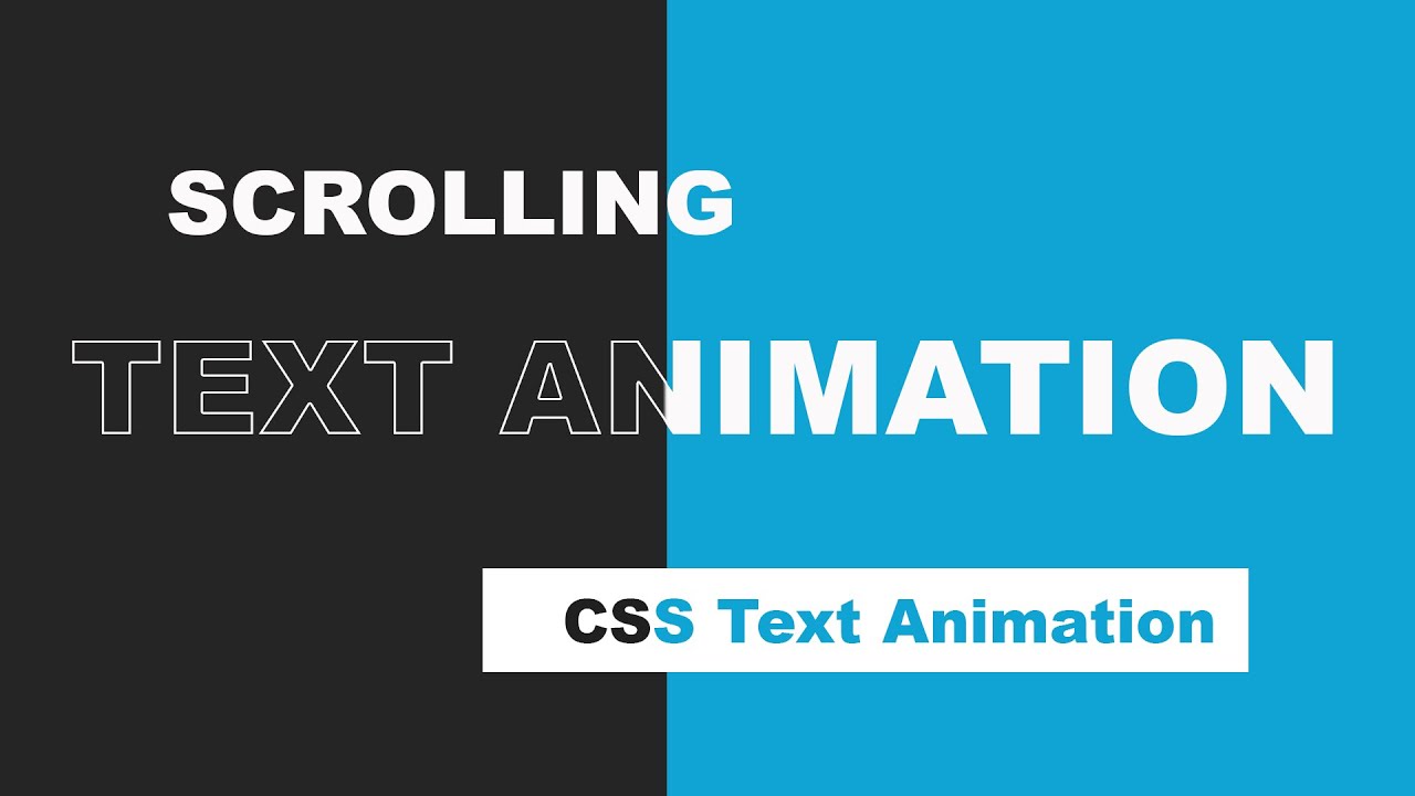 Scrolling Text Animation Effects Using Html And Css Youtube