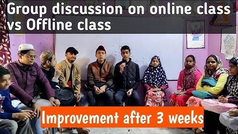 Group discussion on online class vs Offline class /English with akram