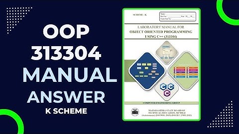 OOP 313304 Manual Answer | MSBTE K Scheme