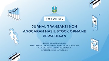 Input Jurnal Transaksi Non Anggaran Hasil Stock Opname Persediaan pada SIPD