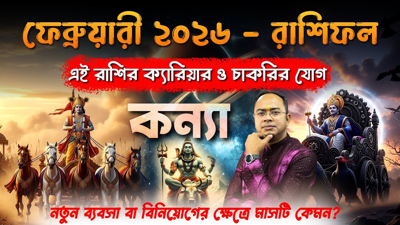 কন্যা রাশি ফেব্রুয়ারী ২০২৬ রাশিফল | নতুন ব্যবসা বা বিনিয়োগের ক্ষেত্রে মাসটি কেমন? | Santanu Dey