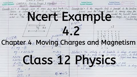 Ncert Example 4.2, Chapter 4, Moving Charges and Magnetism, Class 12 Physics