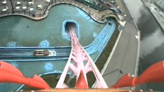 【4K60P】2000 よこはまコスモワールド ダイビングコースター「バニッシュ」 / Diving Coaster Vanish at Kanagawa Yokohama Cosmo World