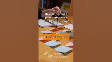 Batch Processing | #batchprocessing #productivity #efficiency #smartwork #challenge #focusnegotium