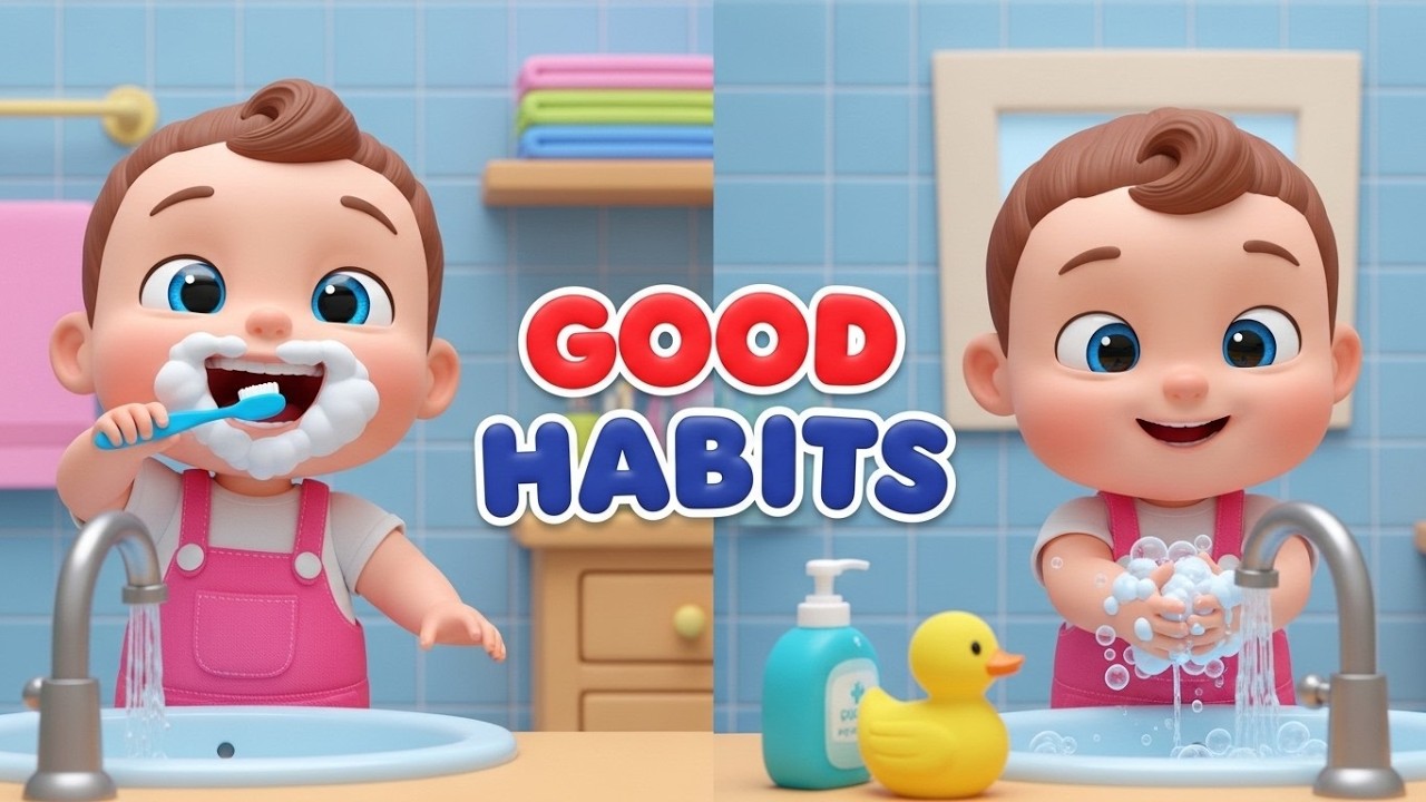 Good Habits for Kids + Colors & Shapes | Brush Your Teeth Song | Nursery Rhymes & Kids Songs