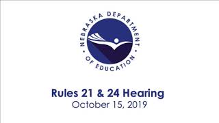 Rule 21/24 Hearing - October 15, 2019