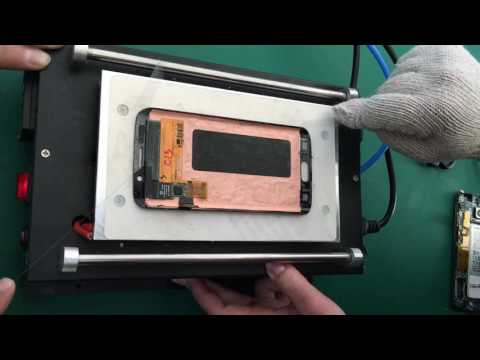 pratice for samsung s6 edge glass separating with manual wire separating machine