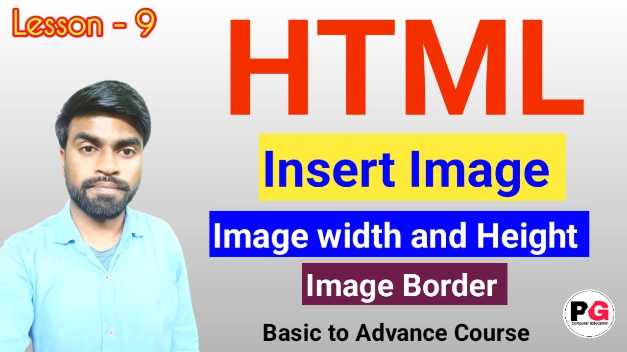 How to Insert Image in HTML using Notepad || Insert Image width Height ...