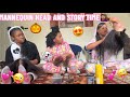 Mannequin head/story time👻💇🏽‍♀️💕💜🎃.!! #mannequin #hair #kidhairstyles #storytime #hauntedhouse