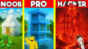 ELEMENTAL HOUSE Build Battle In Minecraft - NOOB VS PRO CHALLENGE - Maizen Mizen Mazien Parody