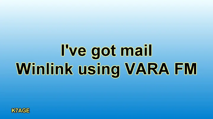 Email using Winlink and VARA FM