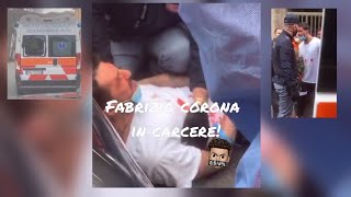 FABRIZIO CORONA torna in carcere,lui x protesta si ferisce e viene portato via in manette.