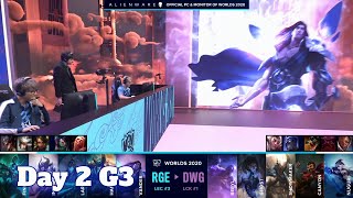 RGE vs DWG | Day 2 Group B S10 LoL Worlds 2020 | Rogue vs DAMWON Gaming - Groups full game