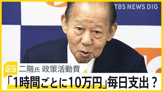 「1時間ごとに10万円　ひたすら政治のために支出？」二階元幹事長が受け取った50億円の政策活動費の行方めぐり国会で追及　文科大臣にも旧統一教会めぐる新たな火種【news23】｜TBS NEWS DIG