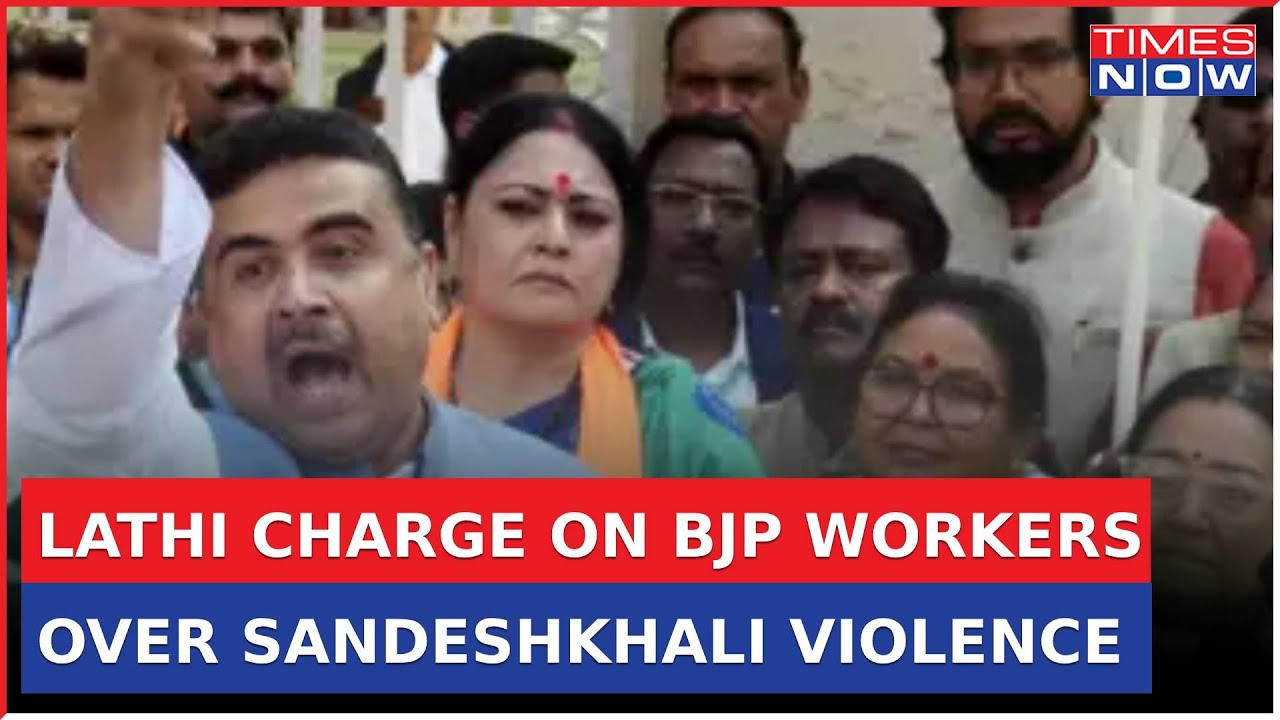 Lathi Charge At BJP Workers Protesting Over Sandeshkhali violence, Clashes Erupts| Top News