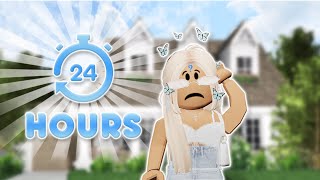 24 HOUR REALISTIC HOUSE building challenge?! fail after fail... | ROBLOX Bloxburg