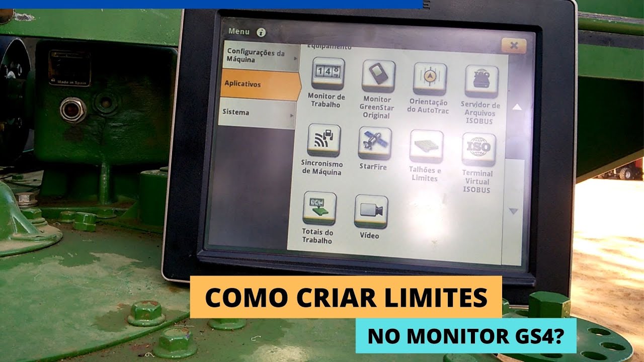 Como criar limites no monitor John Deere GS4? YouTube