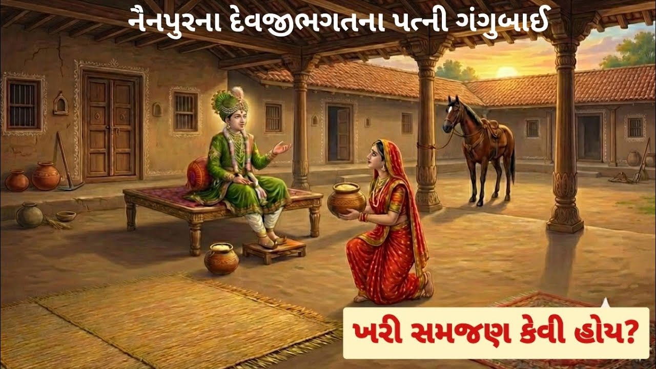 નૈનપુરના દેવજીભગતના પત્ની;  દિકરો ધામમાં ગયો અને તેઓ ઘીના ઘડા લઈ ગઢપુર આવ્યા.