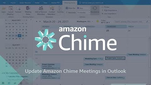 Update Amazon Chime Meetings in Microsoft Outlook Calendar