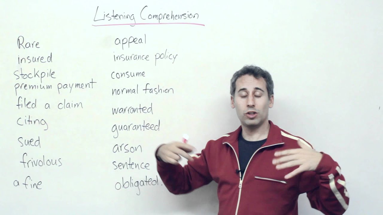 Listening Comprehension - Legal Vocabulary in English