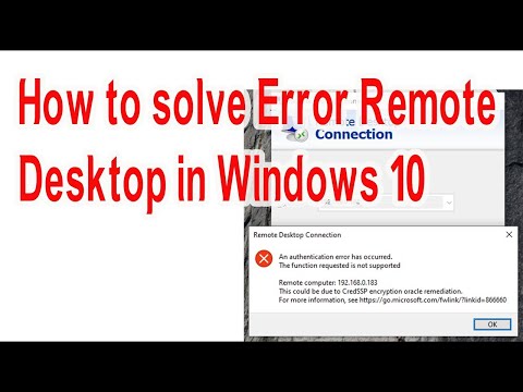 How to fixed error remote desktop | Solved CredSSP Encryption Oracle Remediation