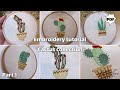 Embroidery tutorial for beginners, PDF Pattern: ‘’Cactus collection&#39;&#39; Part 1