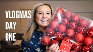 VLOGMAS DAY 1: Christmas Decoration Shopping - Home Goods \& Target Haul