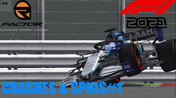 [rFactor] F1 2021 by CHT | Crashes & Spins #1 | by AHgo