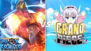 BLOX FRUITS VS GRAND PIECE ONLINE! QUAL É A MELHOR SHADOW KAGE KAGE NO MI *  COMPARANDO as FRUTAS * 