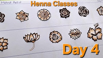 Mehandi Classes Day 4 | introduction to Basic Henna Elements | #mehndi #henna 