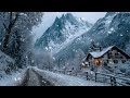 Freezing Cold Winter Walking Tour in Mont Blanc ❄️ Snowy Alpine Village