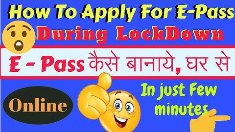How to Apply for E-Pass in LOCKDOWN Curfew | Get Online E-Pass in Minutes