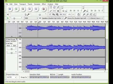 Video Hướng dẫn tách lấy Vocal (giọng ca sĩ) trong Mp3 bằng... - youtube