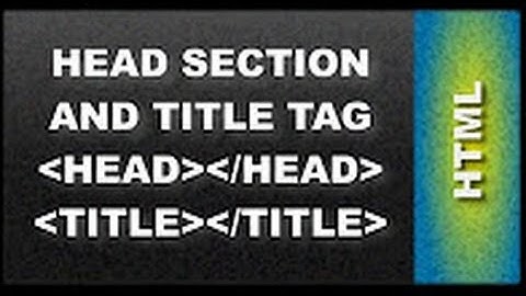 Easy html title tag tutorial