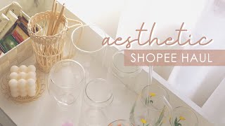 Aesthetic shopee \u0026 lazada finds 🌻 glassware \u0026 pans | home cafe haul philippines