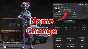 PUBG me Name kaise Change kare Bina ID Card ke | How to Change PUBG ID Name Without Rename Card