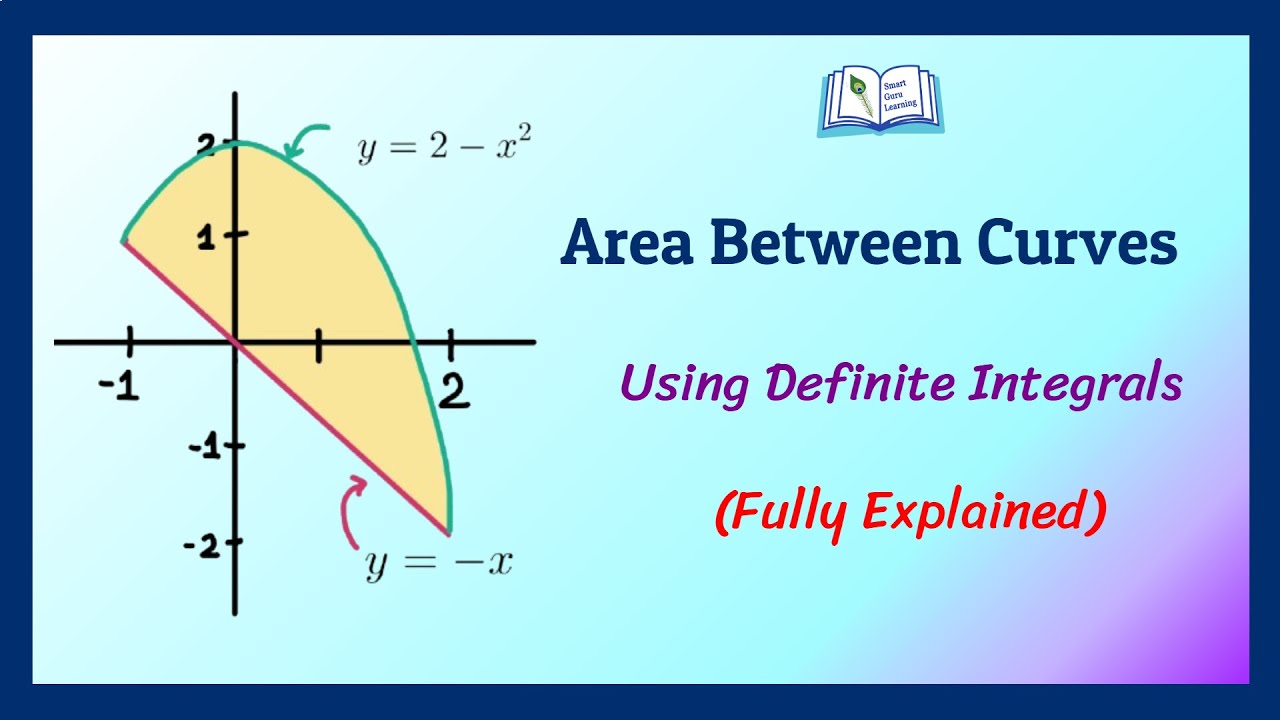 Area Between Curves Using Integrals | Smart Guru Learning