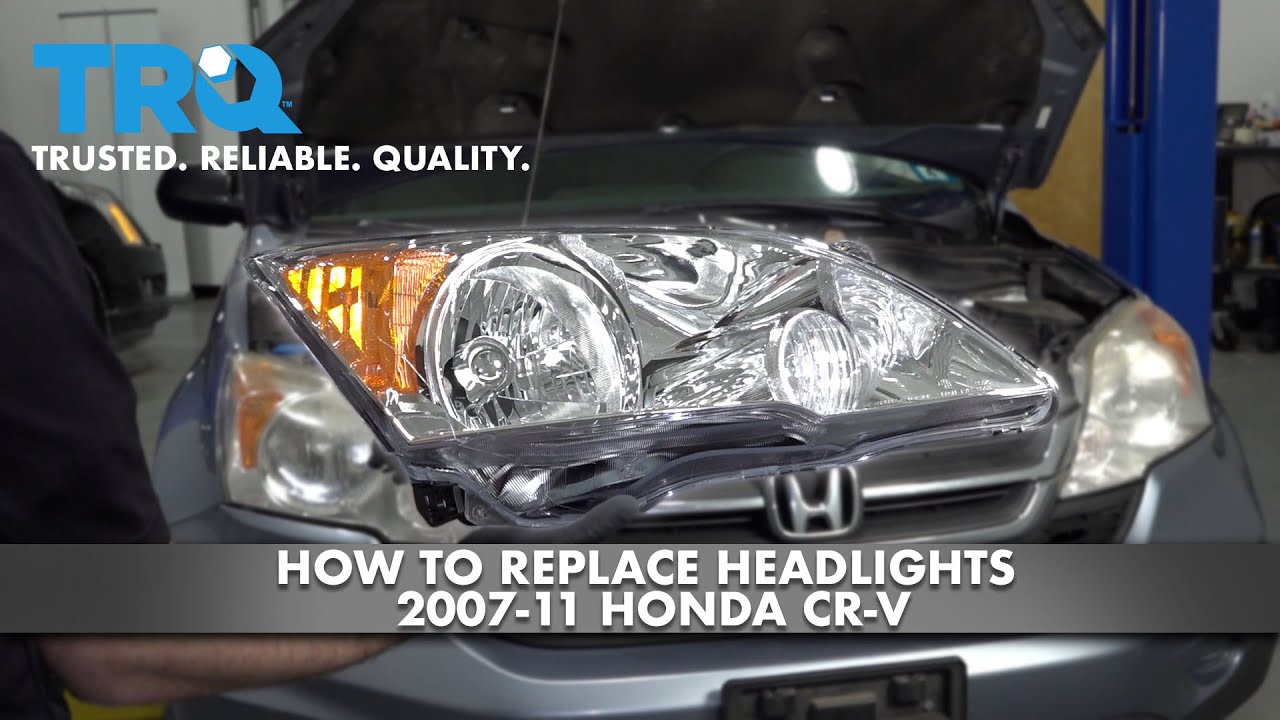 How To Replace Headlights 2007-11 Honda CR-V - YouTube