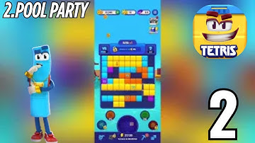 Tetris Block Party-Gameplay Walkthrough Part 2-2.POOL PARTY