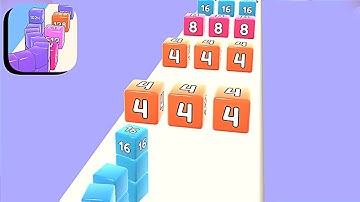Cube Run 2048 ​- All Levels Gameplay Android,ios (Levels 2-7)
