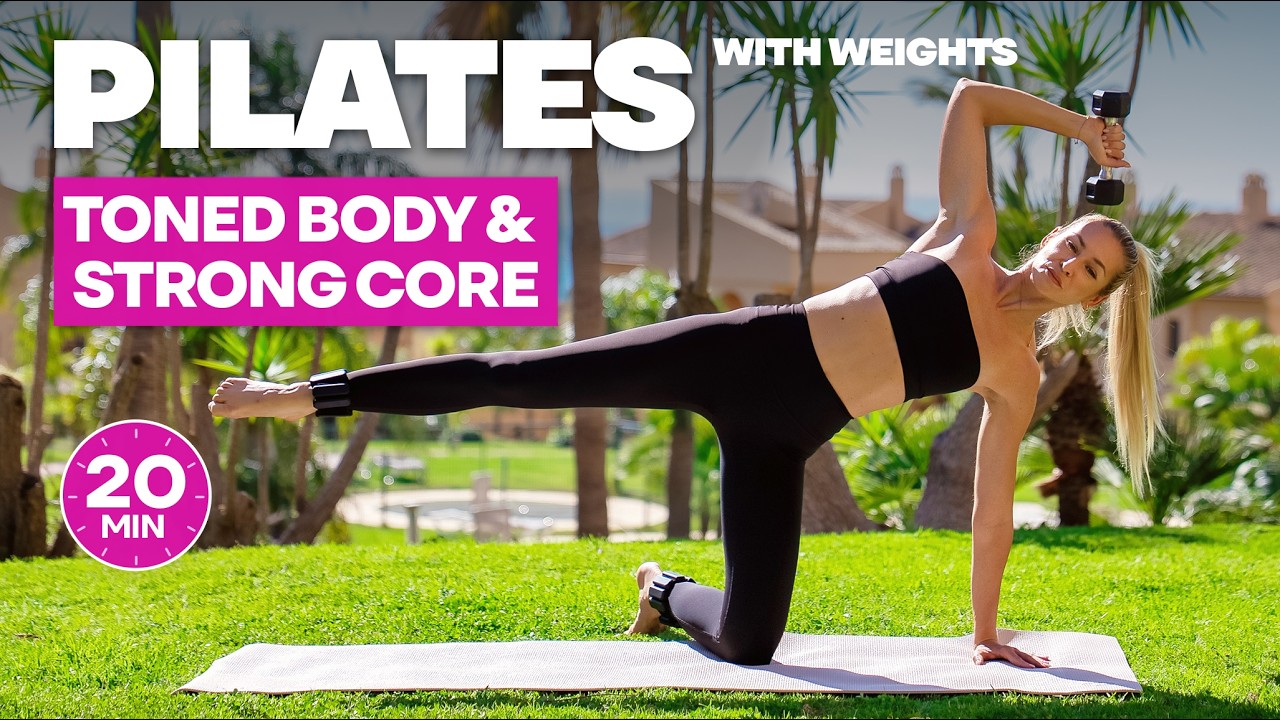 PILATES 20 MIN | Toned Body & Strong Core | Sculpt Pilates at Home ...