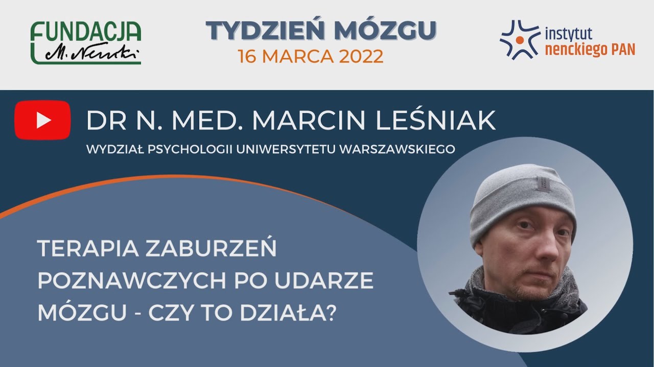 Terapia zaburzeń poznawczych po udarze mózgu - czy to działa? - Tydzień mózgu 2022