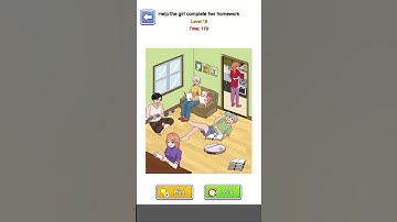 Tricky Puzzle Brain Annoy Level 16 Homework Help the girl complete her homework