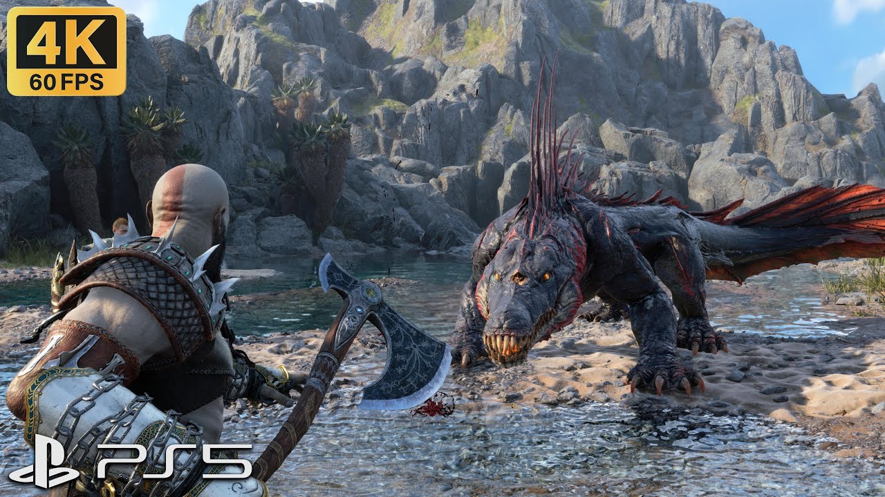 God of War Ragnarok - Dreki Boss Fight [4K 60FPS] [PS5] - YouTube