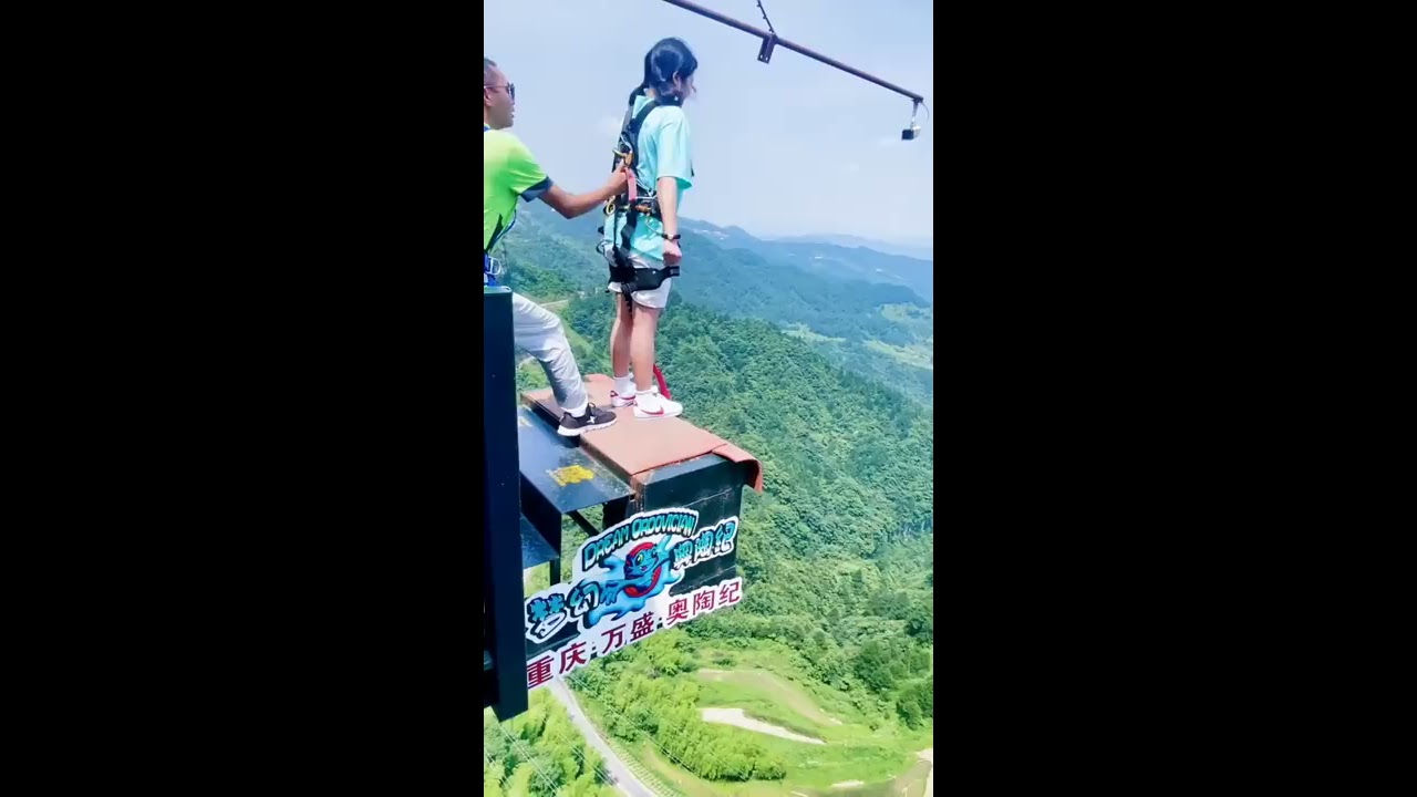 Bungee Jumping With Rope In Beautiful Place  Asmr Bungee Jumping p57  shorts