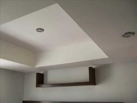 Plafones diseños en tablaroca.wmv youtube Plafones techo para cocinas