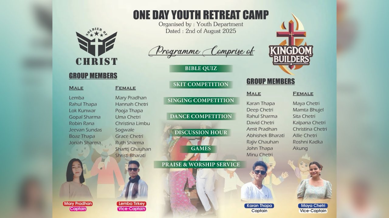 Part -1 One day Youth Retreat Camp 2025 | @chubasvlog3182 | - YouTube